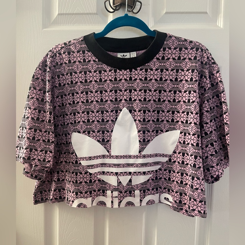 Adidas crop top Leggins Set size L